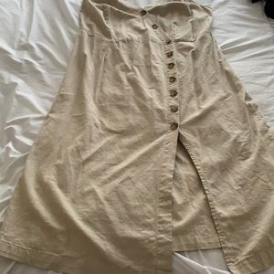 Tan midi dress